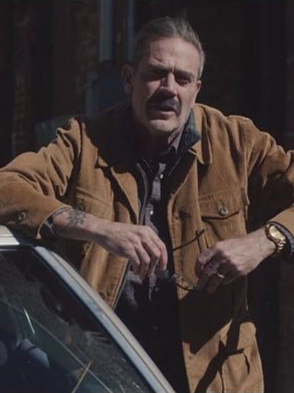 Neighborhood Watch 2025 Jeffrey Dean Morgan Corduroy Coat