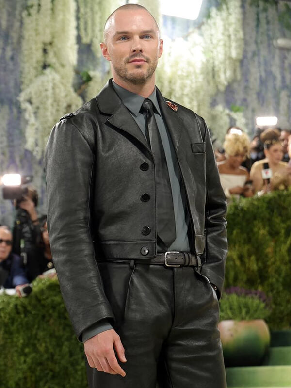 Nicholas Hoult Met Gala 2026 Black Leather Jacket