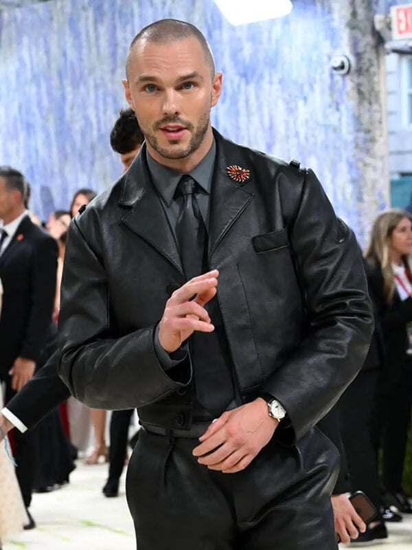 Nicholas Hoult Met Gala 2026 Black Leather Jacket