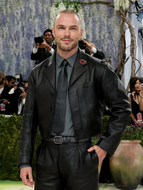 Nicholas Hoult Met Gala 2026 Black Leather Jacket