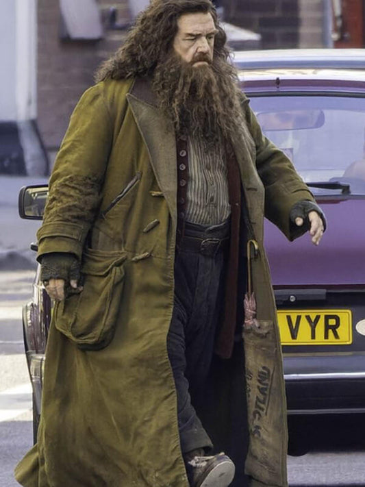 Nick Frost Harry Potter 2027 Rubeus Hagrid Brown Coat