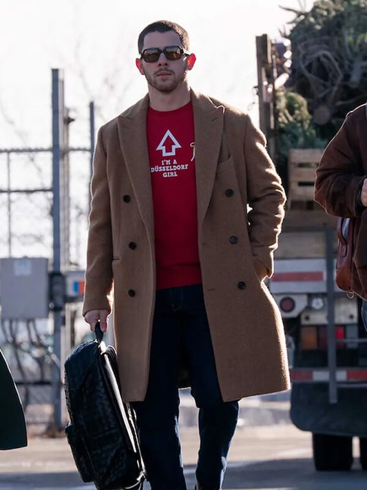 Nick Jonas A Very Jonas Christmas 2025 Brown Coat