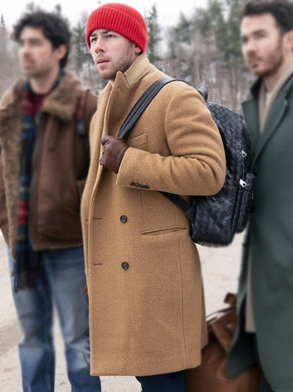 Nick Jonas A Very Jonas Christmas 2025 Brown Coat