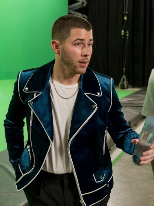 Nick Jonas Power Ballad 2026 Velvet Jacket