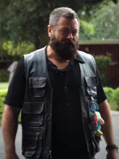 Nick Offerman Margo’s Got Money Troubles Leather Vest