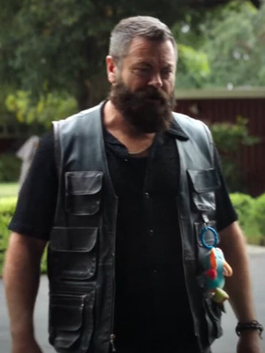 Nick Offerman Margo’s Got Money Troubles Leather Vest
