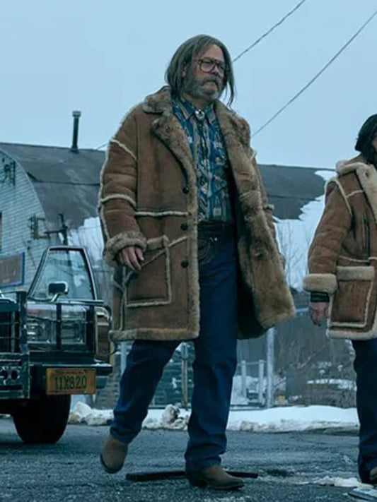 Nick Offerman The Umbrella Academy Shearling Leather Coat