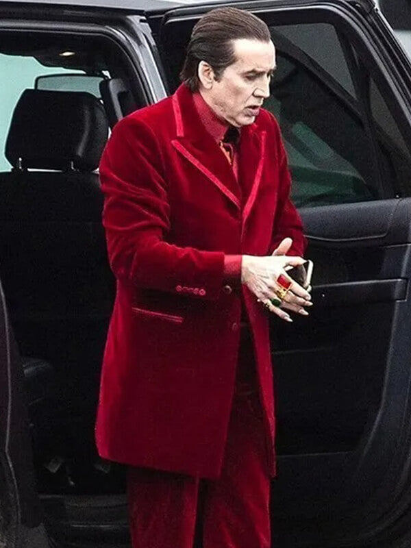 Nicolas Cage Renfield Dracula Red Velvet Coat