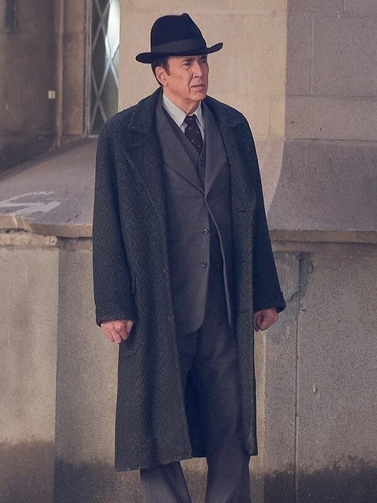Nicolas Cage Spider Noir 2026 Black Wool Coat