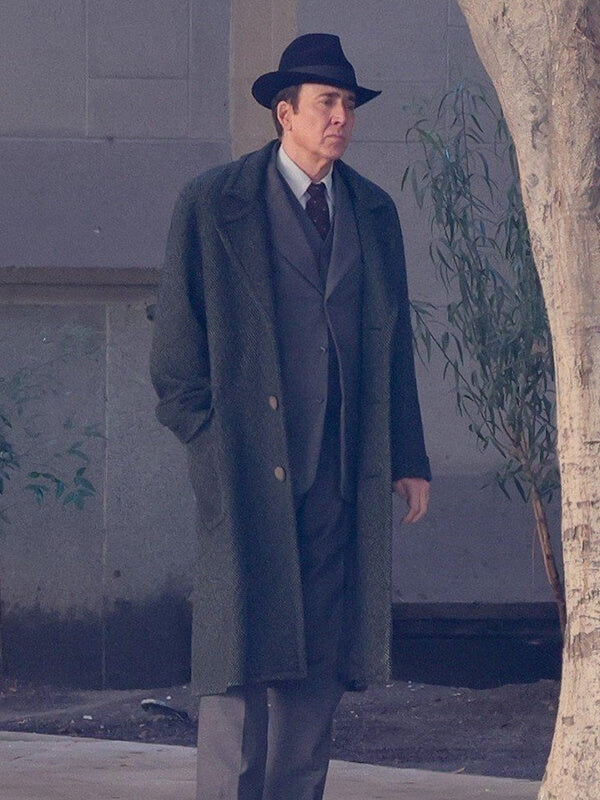 Nicolas Cage Spider Noir 2026 Black Wool Coat