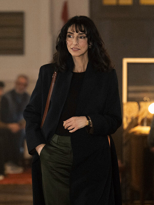 Nikki Reynard CIA 2026 Blue Wool Coat