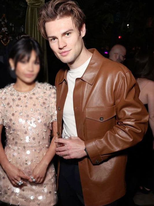 Noah LaLonde My Life with the Walter Boys Brown Leather Jacket