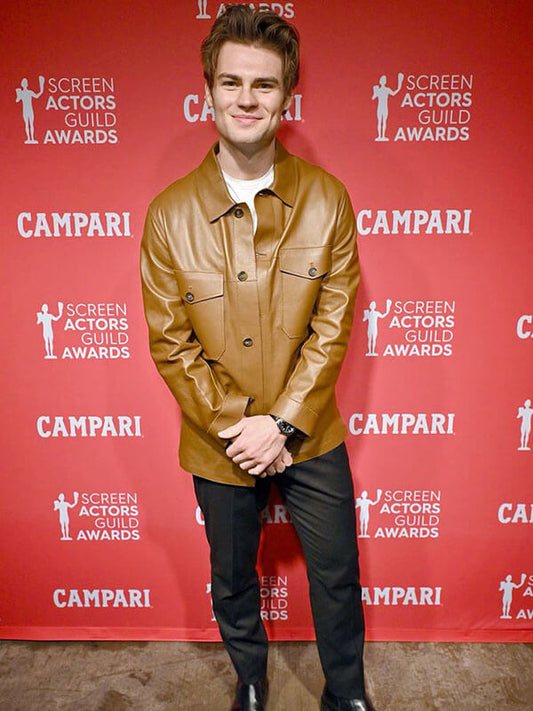 Noah LaLonde My Life with the Walter Boys Brown Leather Jacket