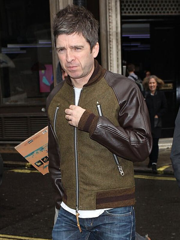Noel Gallagher Bomber Brown Jacket