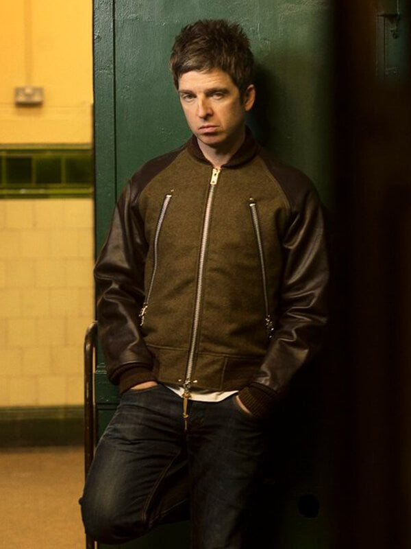 Noel Gallagher Bomber Brown Jacket