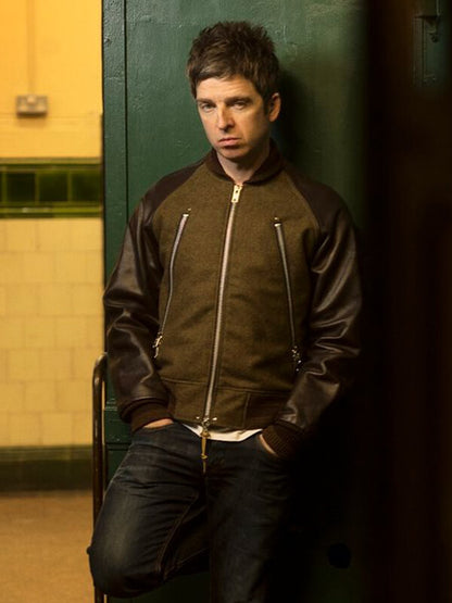 Noel Gallagher Bomber Brown Jacket