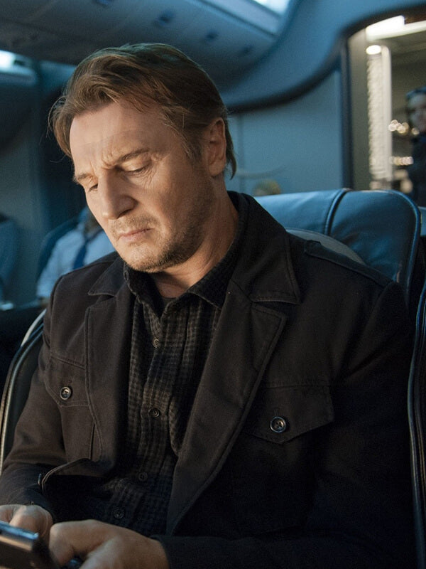 Non Stop Liam Neeson Black Cotton Jacket