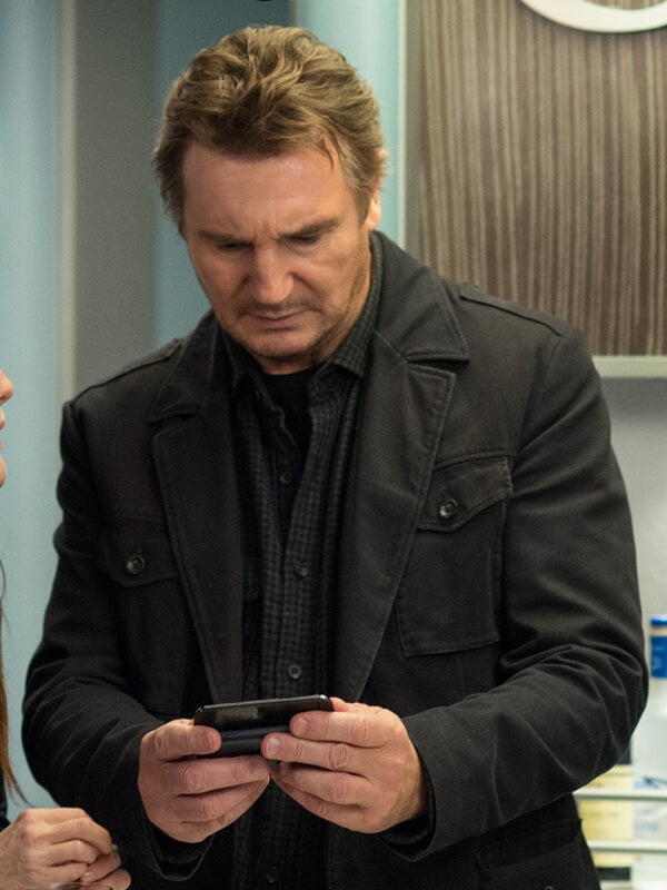 Non Stop Liam Neeson Black Cotton Jacket