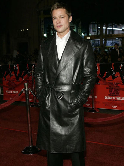 Ocean's Twelve Brad Pitt Premiere Black Coat