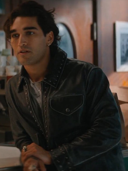 Off Campus S01 Justin Kohl Black Leather Jacket