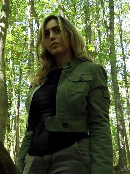 Olivia Mignone New Jersey Devil 2026 Green Cropped Jacket