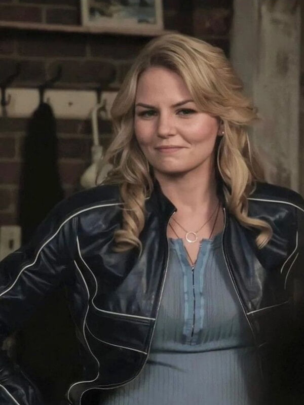Once Upon A Time Emma Swan Blue Leather Jacket