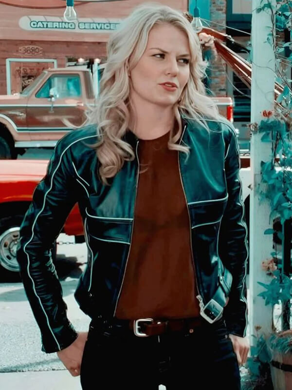 Once Upon A Time Emma Swan Blue Leather Jacket
