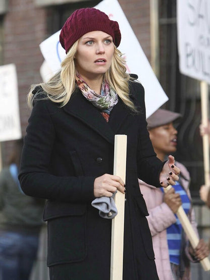 Once Upon A Time Jennifer Morrison Black Wool Coat