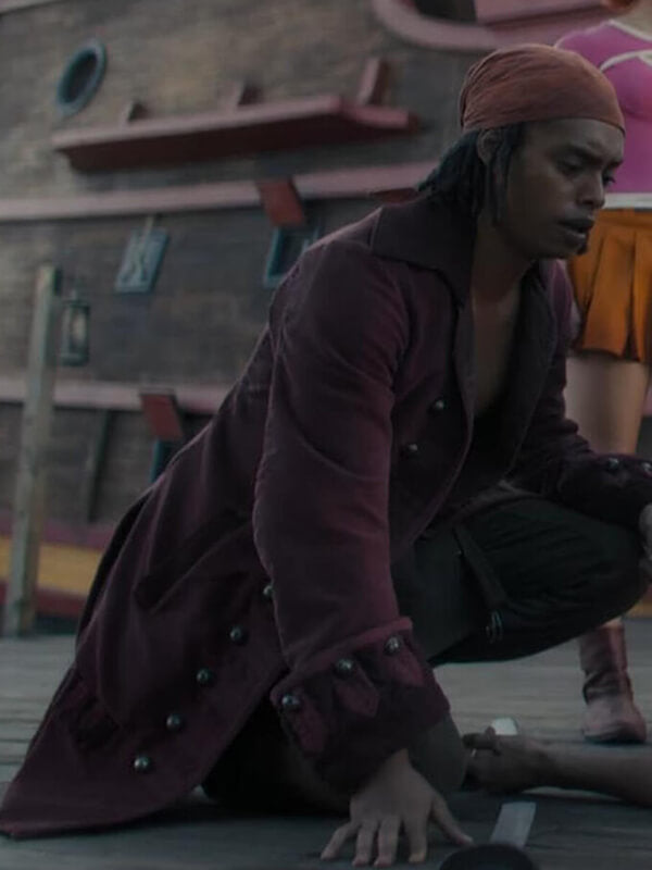 One Piece S01 Jacob Gibson Maroon Pirate Coat