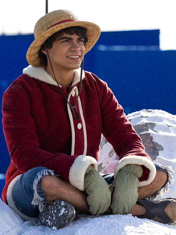 One Piece S02 Monkey D. Luffy Red Shearling Jacket