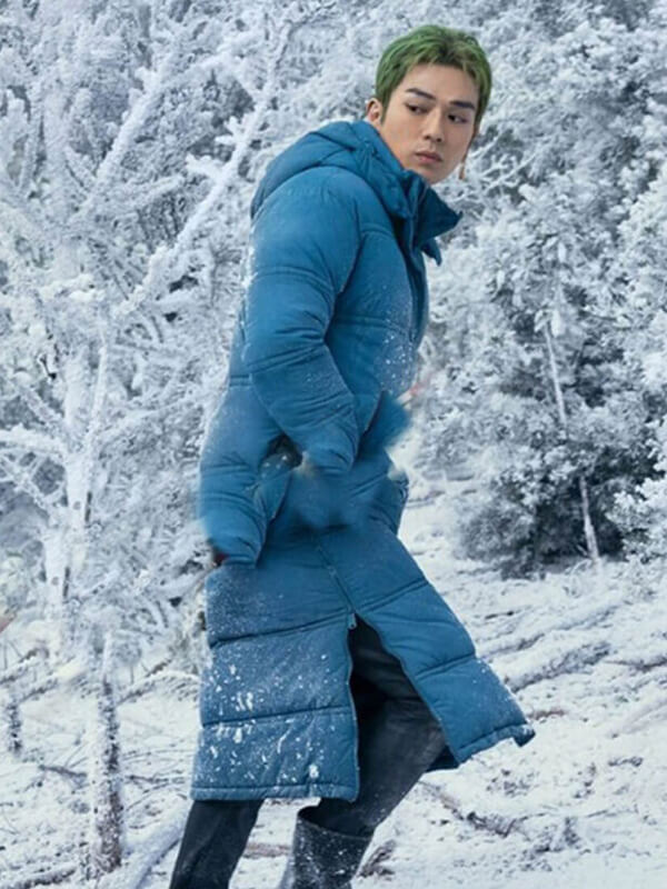 One Piece S02 Roronoa Zoro Blue Puffer Coat