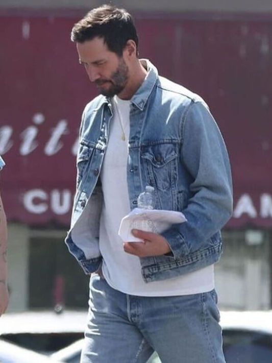 Outcome 2026 Keanu Reeves Blue Denim Jacket