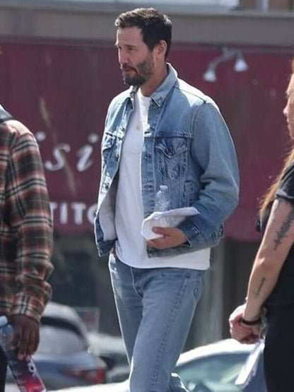 Outcome 2026 Keanu Reeves Blue Denim Jacket