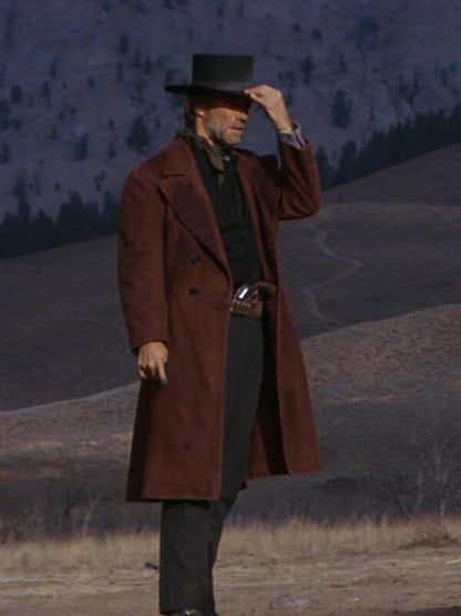 Pale Rider Clint Eastwood Brown Cotton Coat