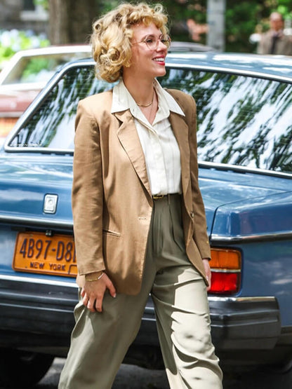 Paper Tiger 2026 Scarlett Johansson Brown Blazer