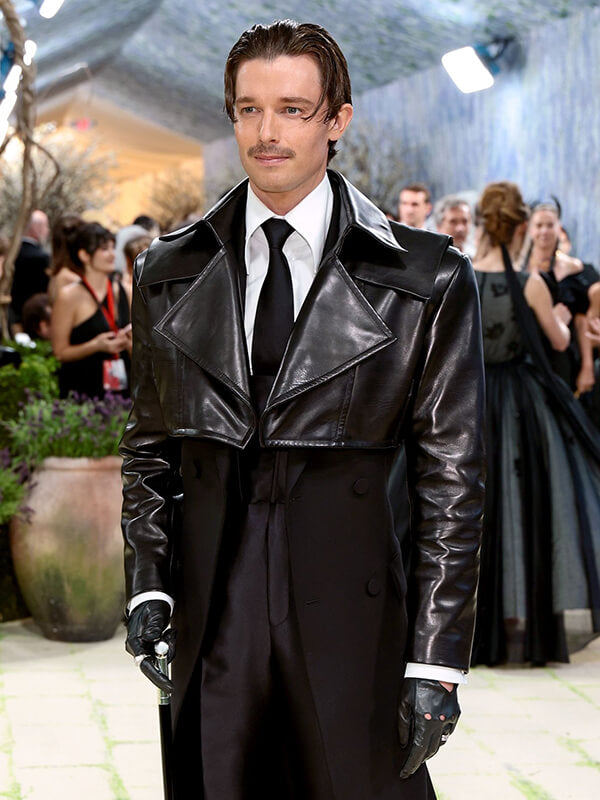 Patrick Schwarzenegger Met Gala 2026 Leather Cropped Jacket