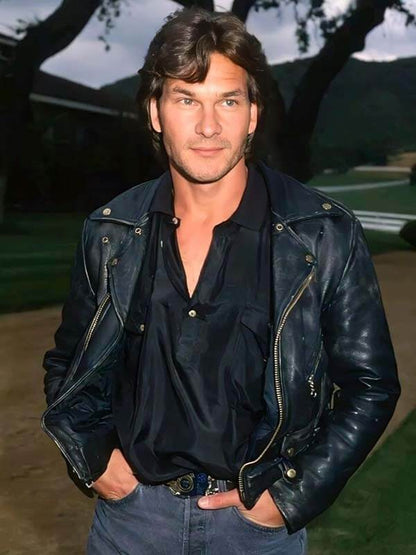 Patrick Swayze Dirty Dancing Black Leather Jacket