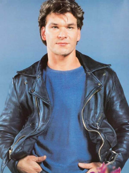 Patrick Swayze Dirty Dancing Black Leather Jacket