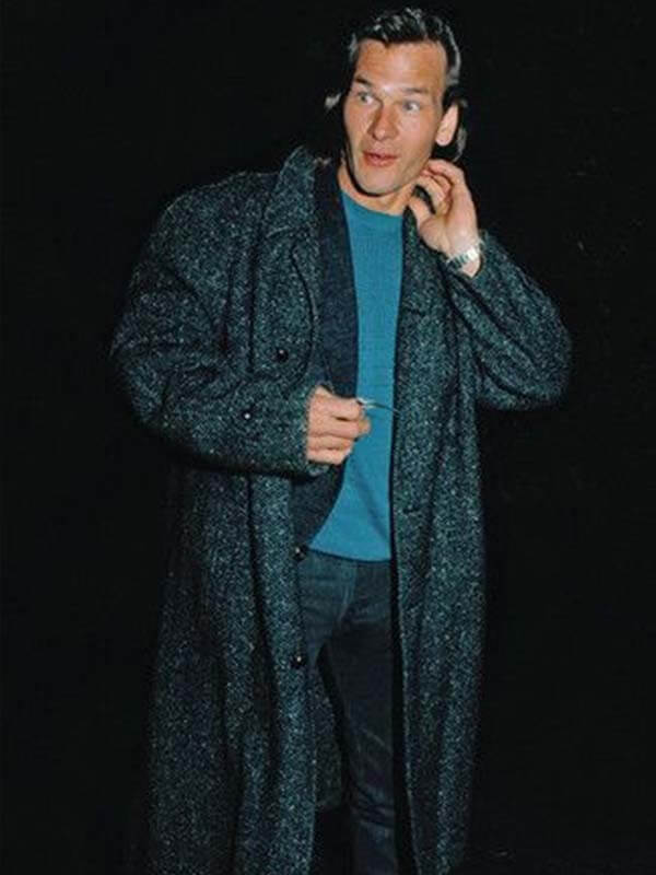 Patrick Swayze Gray Wool Coat