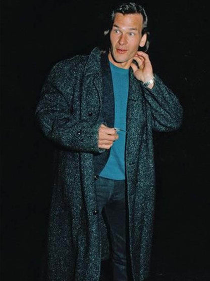 Patrick Swayze Gray Wool Coat