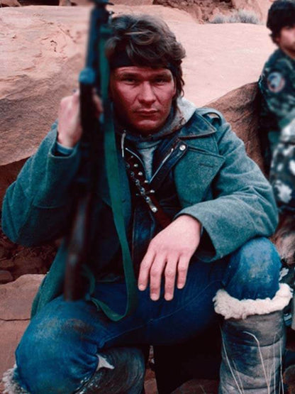 Patrick Swayze Red Dawn 1984 Gray Wool Coat