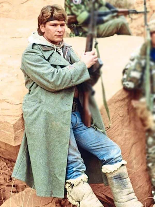 Patrick Swayze Red Dawn 1984 Gray Wool Coat
