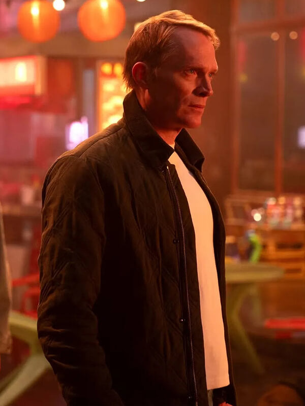 Paul Bettany VisionQuest 2026 Black Quilted Jacket