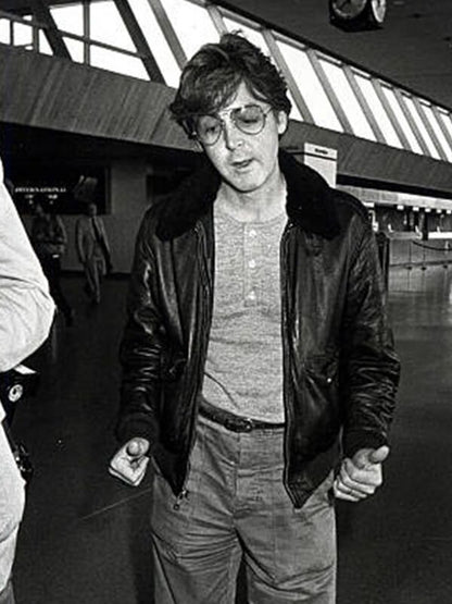 Paul McCartney The Beatles Flight Leather Jacket