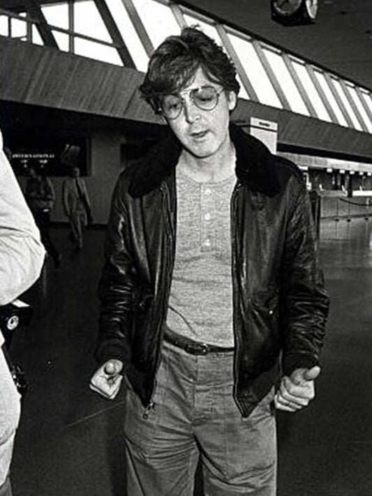 Paul McCartney The Beatles Flight Leather Jacket