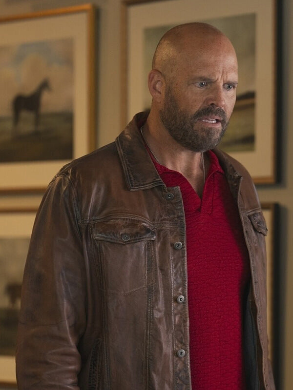 Peacemaker S02 Keith Smith Brown Leather Jacket