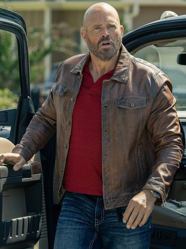 Peacemaker S02 Keith Smith Brown Leather Jacket