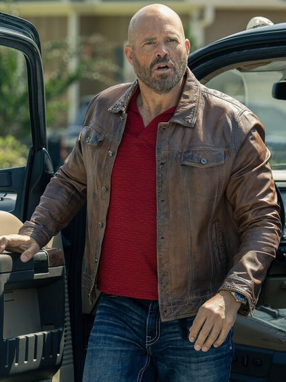 Peacemaker S02 Keith Smith Brown Leather Jacket