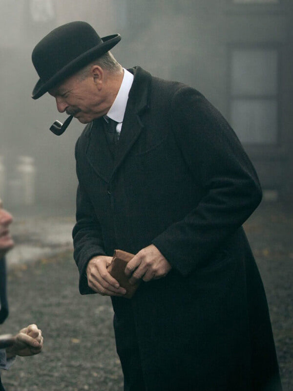 Peaky Blinders Sam Neill Black Wool Coat