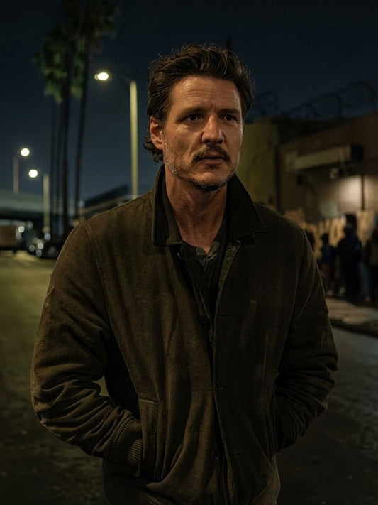 Pedro Pascal Behemoth 2026 Alex Brown Suede Jacket